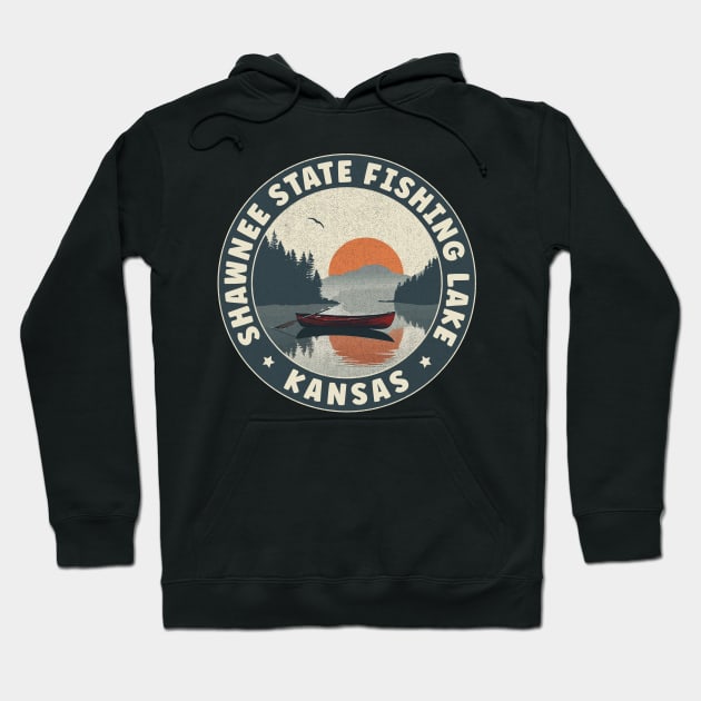 Shawnee State Fishing Lake Kansas Sunset Hoodie by turtlestart